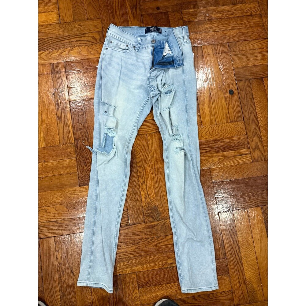 Hollister stacked skinny men’s jeans light wash 30x30
